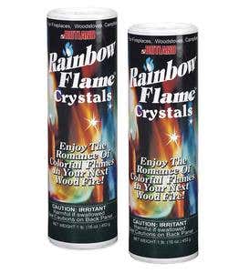 2-pack, Rainbow Fireplace Flame Crystals for Wood Fires