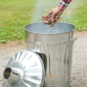 Galvanized Metal Garden/Home Incinerator Waste Can