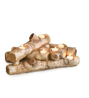 Logs Hearth Candle Holder