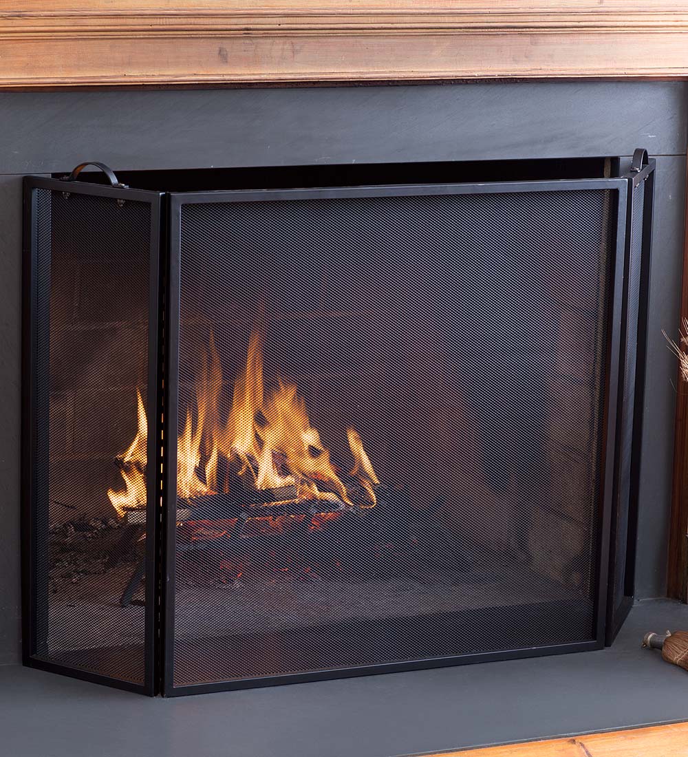 Classic Tri-Fold Flat-Guard Fire Screen