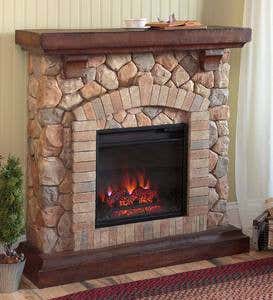 Stacked Stone Electric Infrared Quartz Fireplace Heater