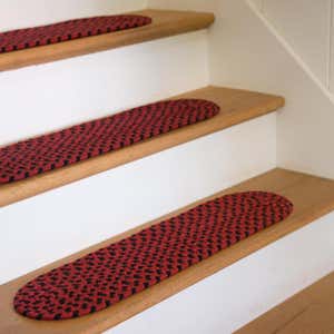 USA-Made Wool Braided Virginia Stair Tread, 8" x 28"