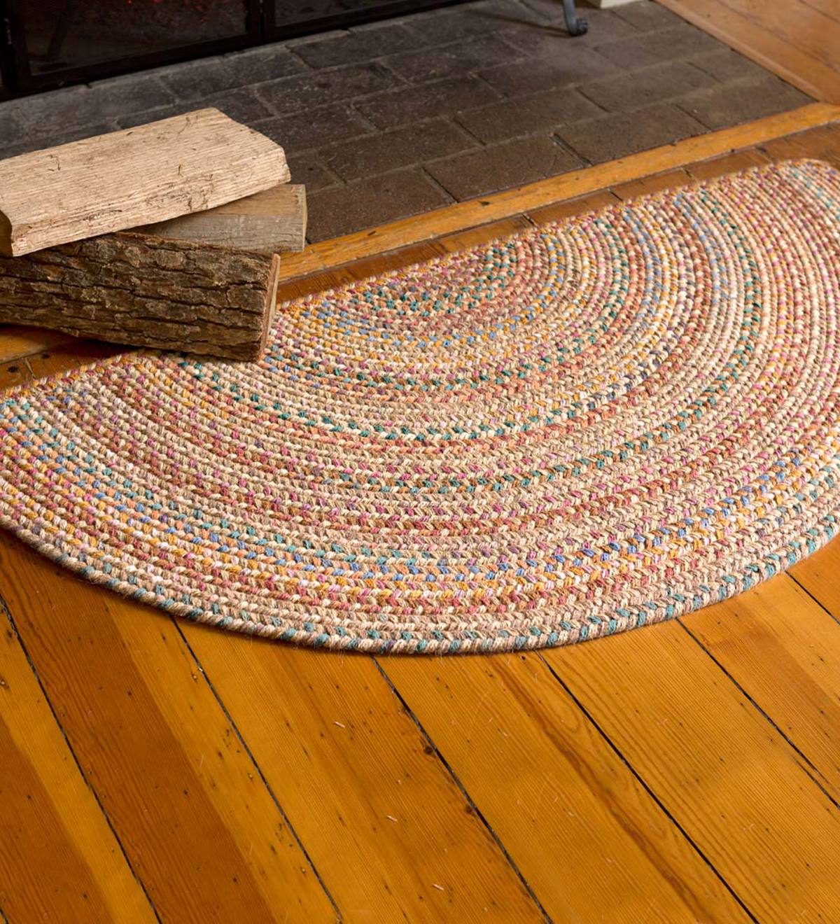 Cat Oval Braided Rug