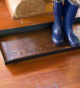 Rustic Wooden Boot Tray