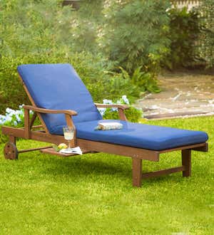 Claremont Eucalyptus Outdoor Chaise Lounges, Set of 2 - Natural