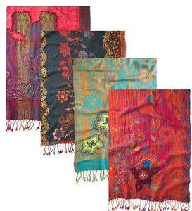 Embellished Tapestry Scarf/Wrap