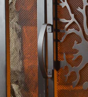 Tree of Life Fire Screen with Door