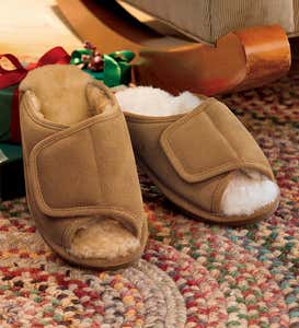 Men's Indoor/Outdoor Sheepskin Side-Wrap Slipper