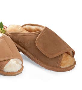 Men's Indoor/Outdoor Sheepskin Side-Wrap Slipper