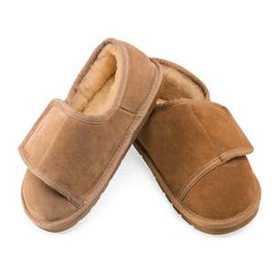 Sheepskin Wrap Bootie Slippers for Men