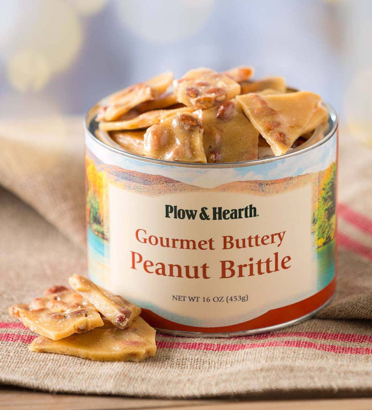 Buttery Peanut Brittle, 16 oz. Resealable Tin