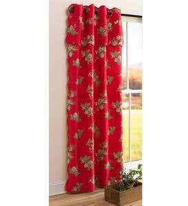 Peaceful Pine Quilted Window Curtain Panel, 44”W x 63”L