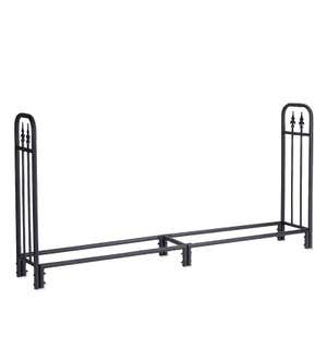 Small Heavy Duty Steel Wood Rack with Finial Design