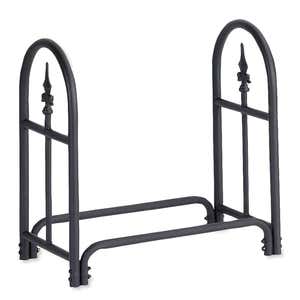 Small Heavy Duty Steel Wood Rack with Finial Design