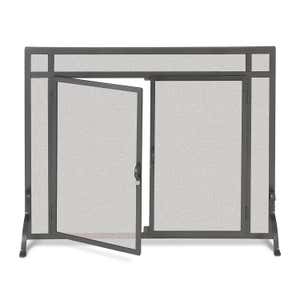 Large Custom Fireplace Screen, Flat Guard with Straight Doors