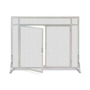 Small Custom Fireplace Screen, Flat Guard with Straight Doors