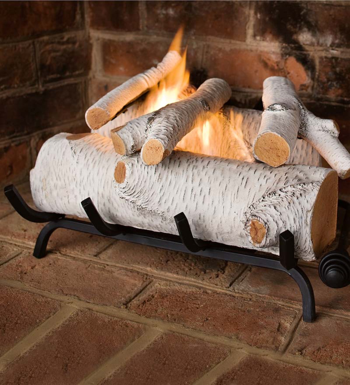 Northern Boughs White Birch Log Set for Fireplace
