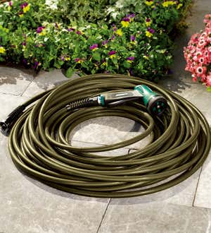 100' USA-Made Ultra Light Kink-Resistant Hose with Solid Brass Fittings