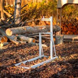 Foldable Steel Smart Log Holder Sawhorse