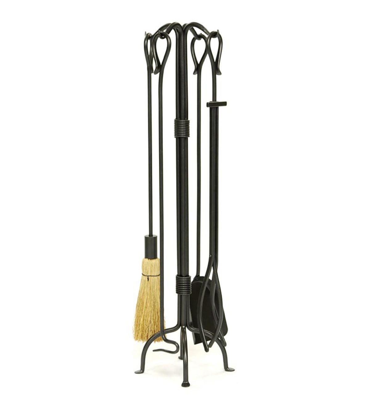 Classic 4-Piece Fireplace Tool Set - Graphite