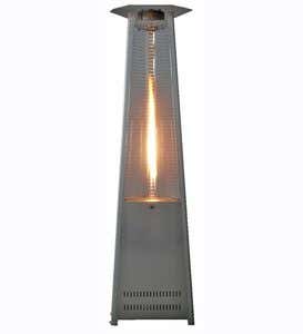 Commercial Glass Tube Patio Heater In Bronze Or Stainless Finish