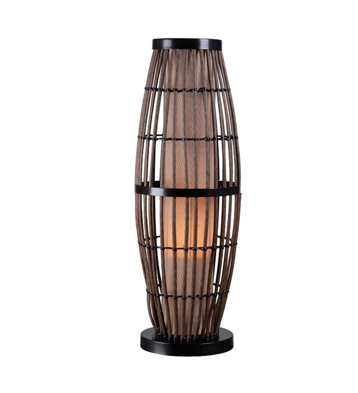 All-Weather Rattan And Fabric Biscayne Outdoor Lamps