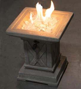 Square Faux Stone Tabletop Propane Fire Pit