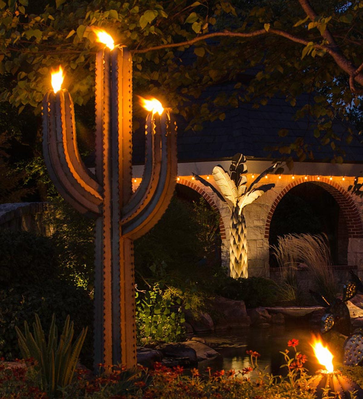 6-1/2 Ft. Saguaro Cactus Outdoor Torch