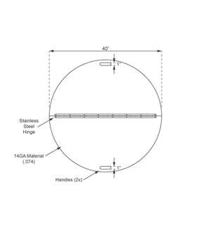 Heavy-Duty Stainless Steel Round Fire Pit Cover