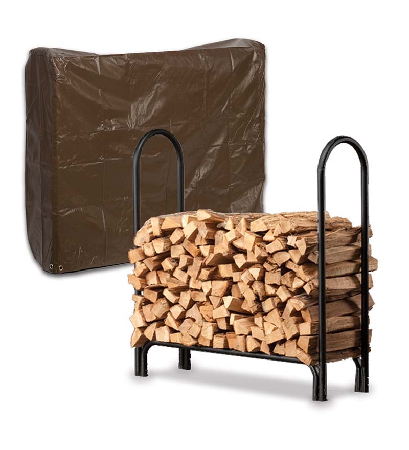 Medium Log Rack And Cover Set