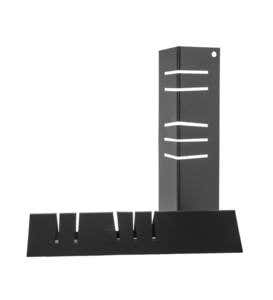 Stainless Steel Fireplace Fireback with Black Finish, 15"