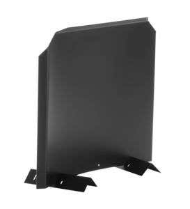 Stainless Steel Fireplace Fireback with Black Finish, 16"