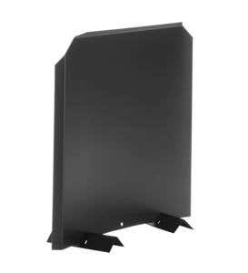 Stainless Steel Fireplace Fireback with Black Finish, 20"