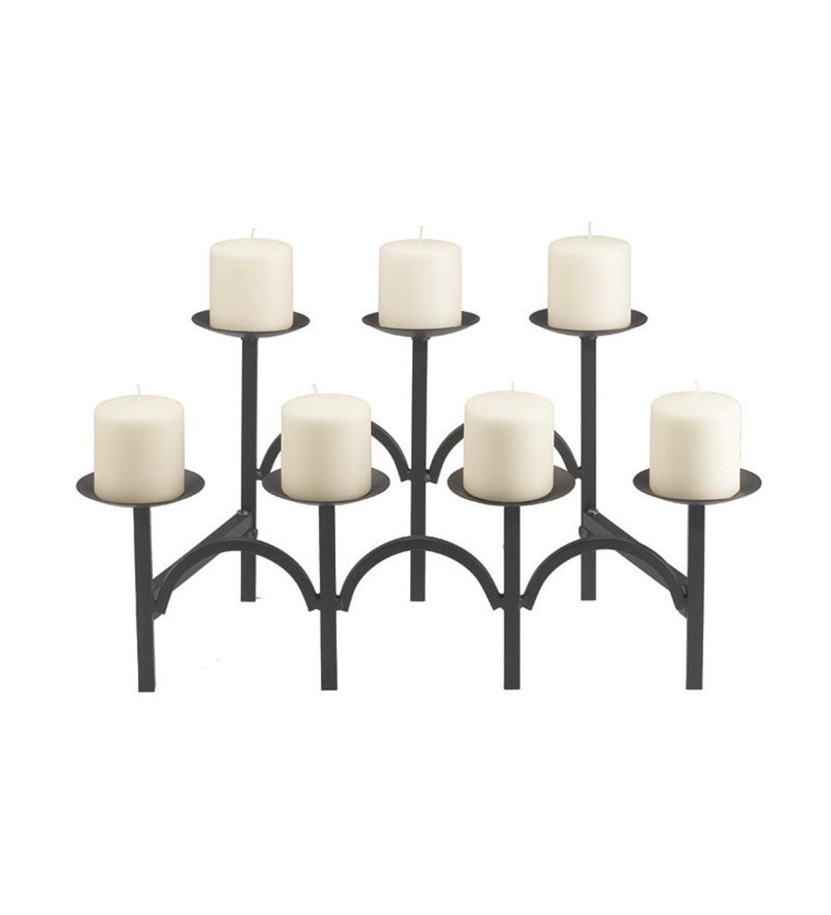 Iron Two-Tiered Fireplace Candelabra