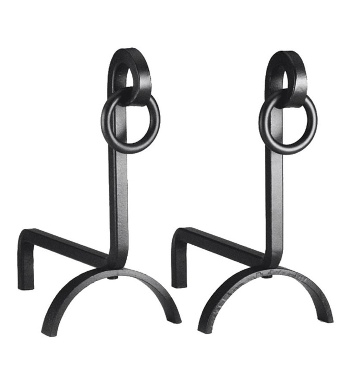 Wrought Iron Country Andirons