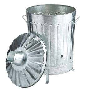 Galvanized Metal Garden/Home Incinerator Waste Can