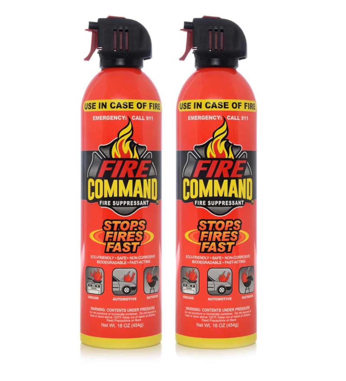 Fire Command™ Fire Suppressant Spray Can, 2-pack