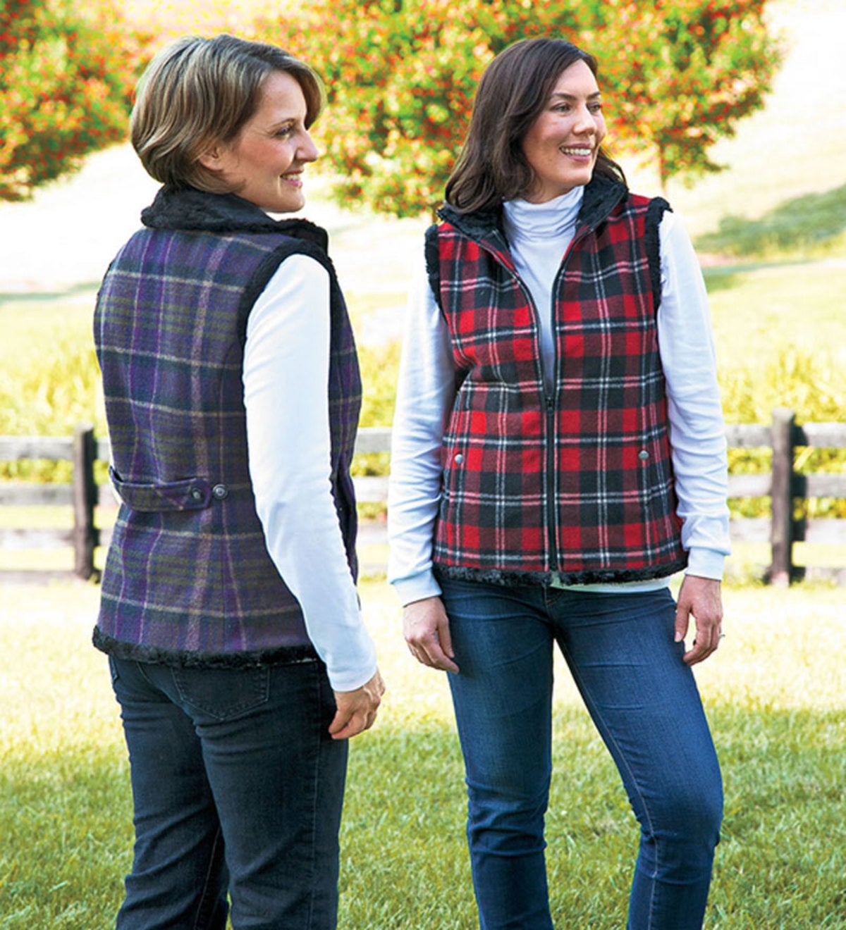 Women's Woolrich® Somerton Vest - Red - Small
