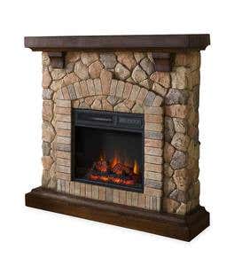 Stacked Stone Electric Infrared Quartz Fireplace Heater