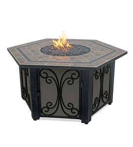 Hexagonal Propane Gas Fire Pit