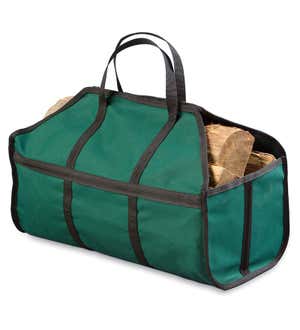 Canvas Log Carrier, Green