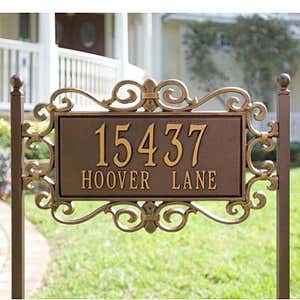 Mears Fretwork Wall And Lawn Plaques in Cast Aluminum