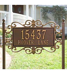 Mears Fretwork Lawn Plaque in Cast Aluminum