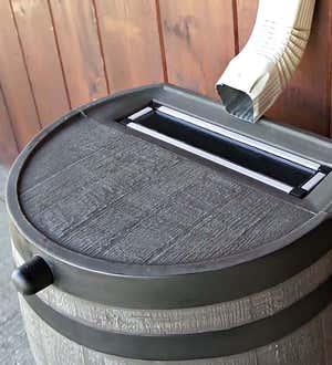 50-Gallon Rain Barrel with Flat Back