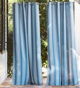UV-Resistant Outdoor 50"W x 108"L Grommet-Top Curtain