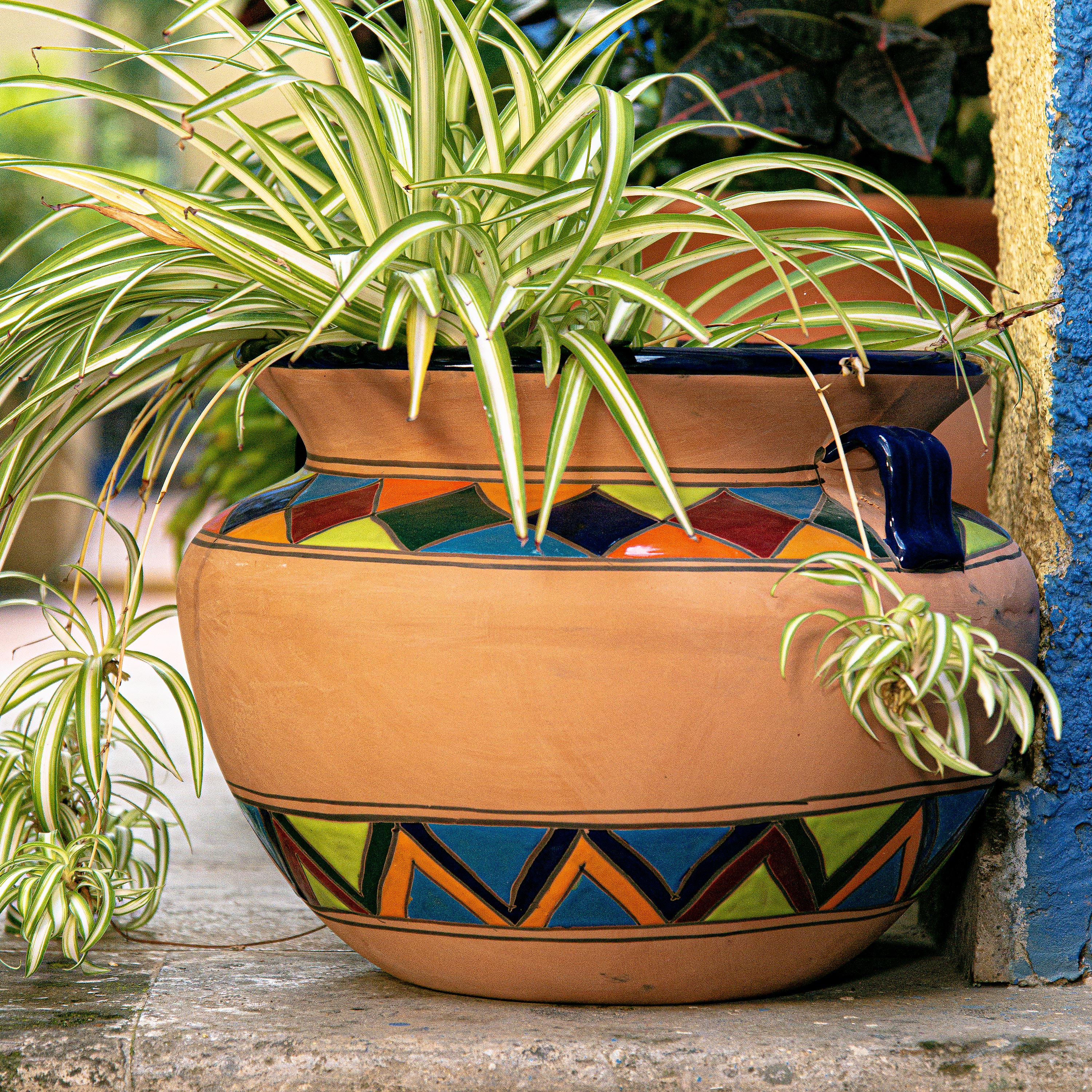 Extra Large Multicolored Talavera Chata Planter