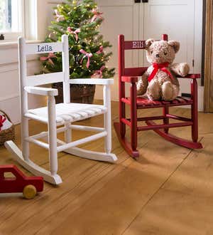 Child's Oak Ladderback Rocker - Optional Personalization