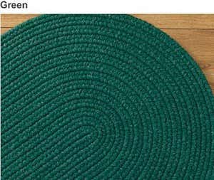 8' x 11' Wool Blend Braided Rug - GREEN