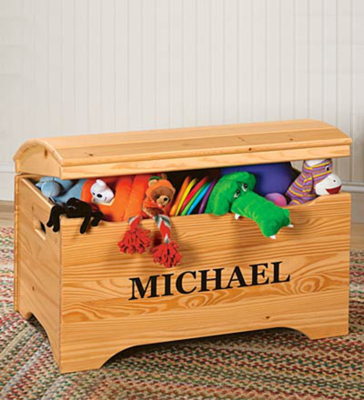 Personalized Toy Chest Natural Plow