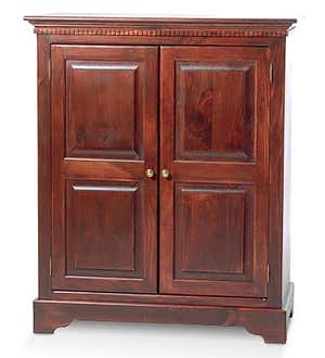 Pine Entertainment Center with Doors, Made in USA